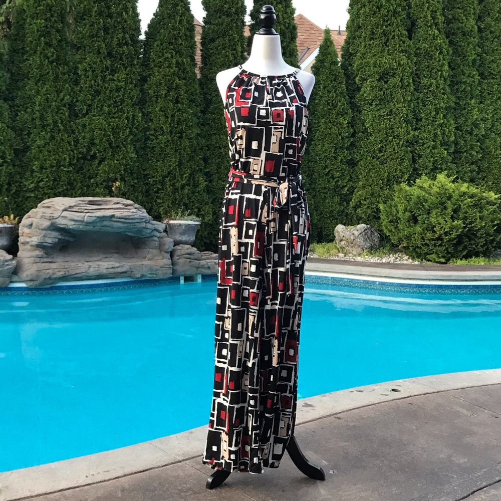 🆕Retro-style Geo Printed Jumpsuit
